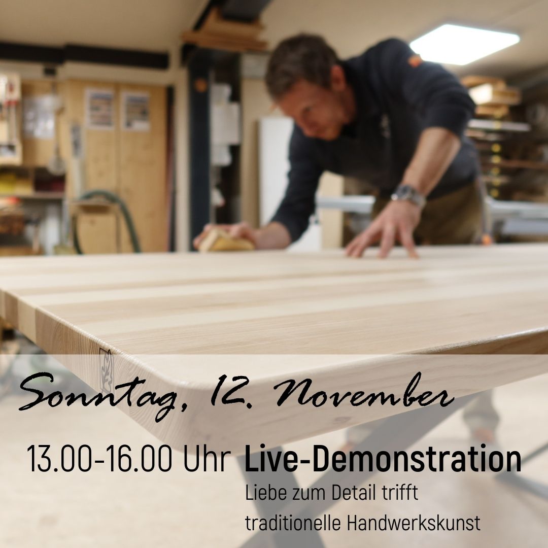 Live-Demonstration: Schreinerhandwerk
